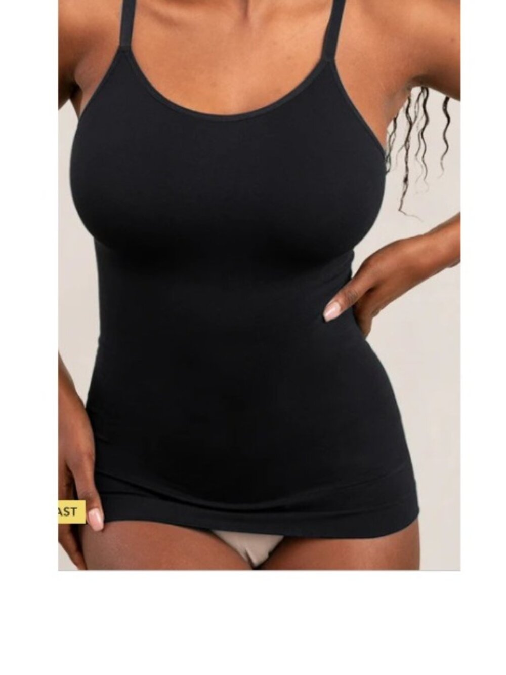 NEW Shapermint Essentials All Day Every Day Scoop Neck Cami Black Size Large